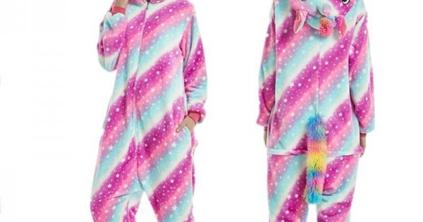 Adult Starry Unicorn Kigurumi Onesie Pajamas Cosplay Costumes