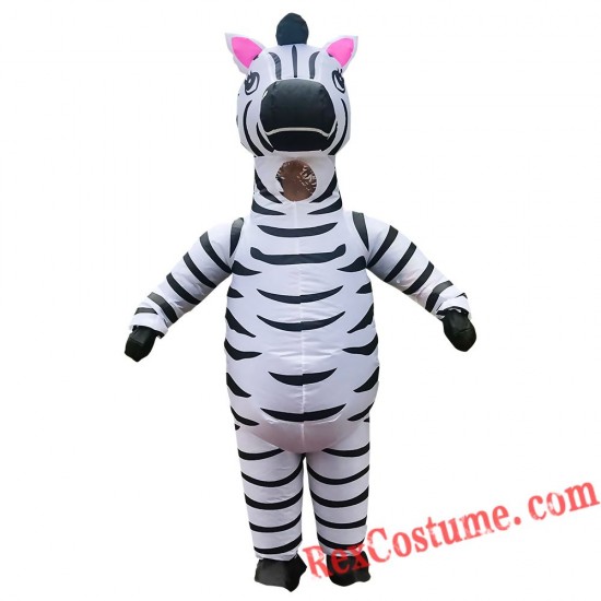 Horse Zebra Inflatable Costume for Adults