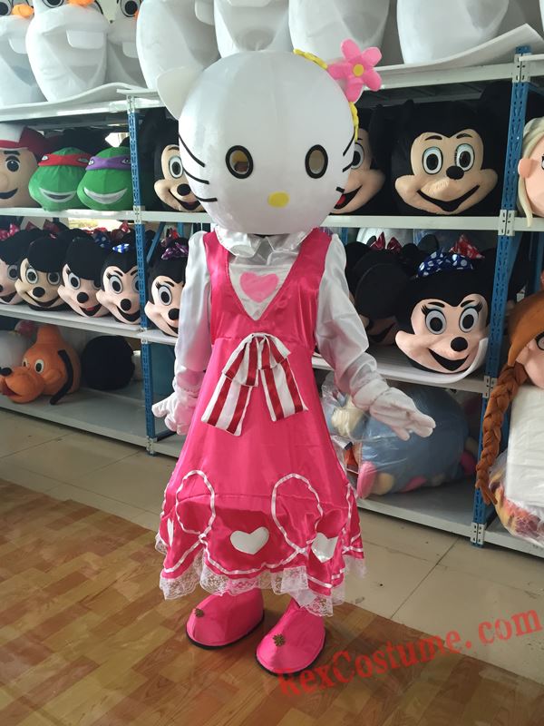 DJ Kitty Mascot Adult Costume