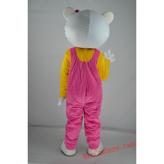 Hello Kitty Cat Mascot Costume For Adults